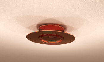 Copper recessed ceiling light fixture revit family