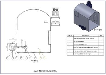 COC gearbox location drawing for Gravimetric Coal Feeder Solidworks model