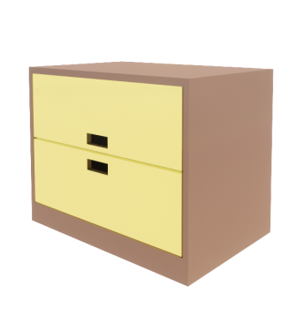 Cabinet File - Lateral 2 Drawers revit family