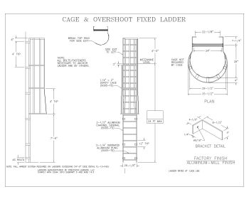 Cage & Overshoot Fixed ladder .dwg-1