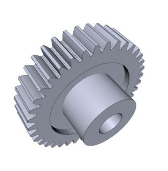 Moulded Spur Gears, module 1, 50teeth solidworks file