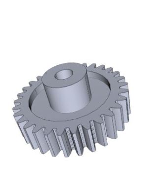  Moulded Spur Gears, module 2, 14 teeth solidworks file