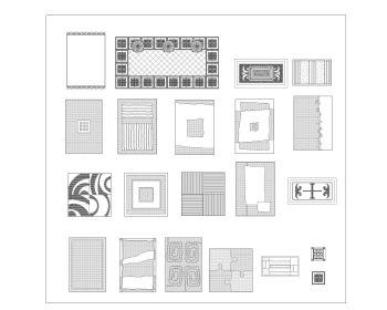 Carpet Design for Rooms .dwg