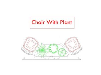 Chair with Plant dwg. 