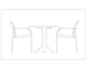 Chair with Tables for Coffee Shop & Hotels .dwg_4