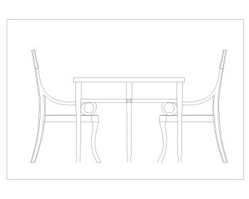 Chair with Tables for Coffee Shop & Hotels .dwg_5