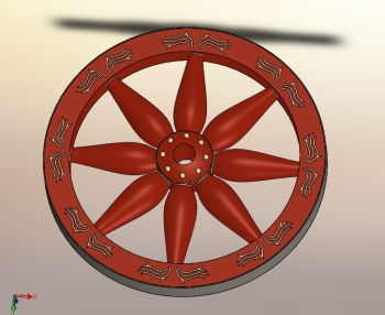 Chariot Wheel solidworks model