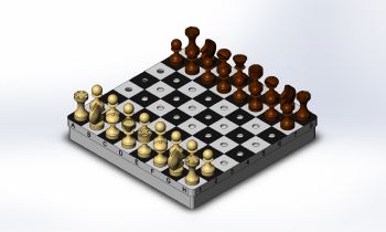 Modelo de ajedrez solidworks