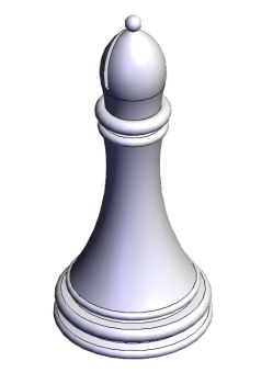 Chess Bishop Solidworks model