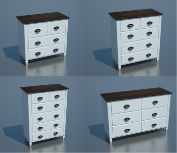 Chest of drawers 3DS Max collection 