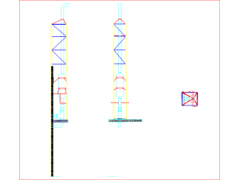 Exhaust gas Chimney .dwg drawing