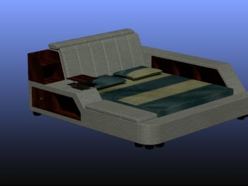 Lux king size bed 3D