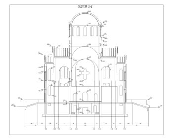 Church Design Byzantine Style Section .dwg_2