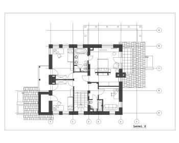 Classic Villa Design for Multi Levels Layout Plan .dwg_2
