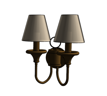 Classical wall lamp with 2 lights skp