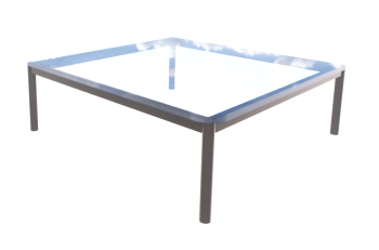 Square Coffee Table with glass table top revit family
