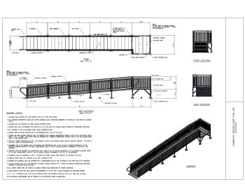 Commercial Straight Ramp Plan & Elevation .dwg