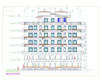 Commercial Building Elevations with Multiple Levels .dwg -2