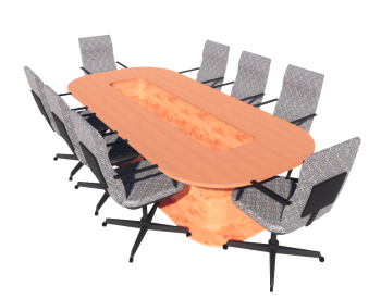 Conference Table 8 Seaters revit family