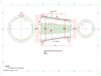 Conical Refiner Disc .dwg drawing