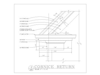 Cornice Return Sectional Details .dwg