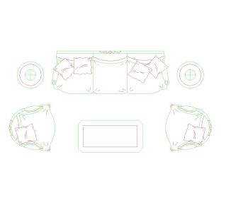 Couch Set Symbol for AutoCAD .dwg_12