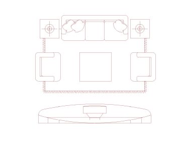 Couch Set Symbol for AutoCAD .dwg_19