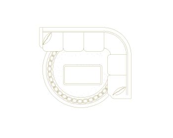 Couch Set Symbol for AutoCAD .dwg_2