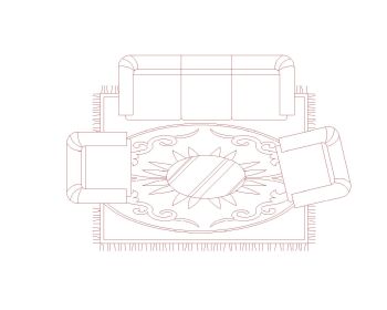 Couch Set Symbol for AutoCAD .dwg_24