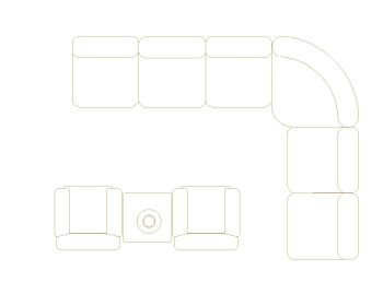 Couch Set Symbol for AutoCAD .dwg_34