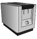 Cube toaster with 2 trays skp