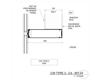 Curtain Wall and Window Schedule Type 3 C_4 Details .dwg