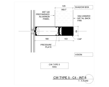 Curtain Wall and Window Schedule Type 5 C_4 Details .dwg
