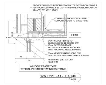 Curtain Wall and Window Schedule Type A1 Details .dwg_1
