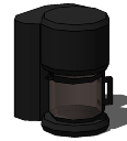 Dunkler Kreis Kaffeemaschine skp