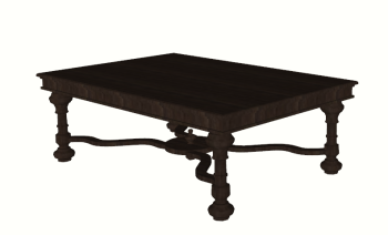 Table en bois foncé skp