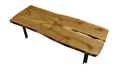 Decorative wooden table wiht crack center skp