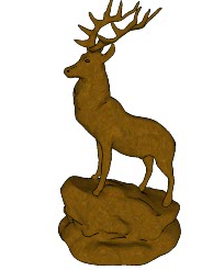 Deer statue skp