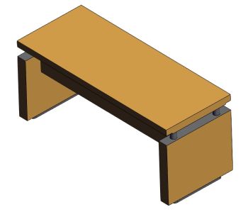 Desk-3 Solidworks model