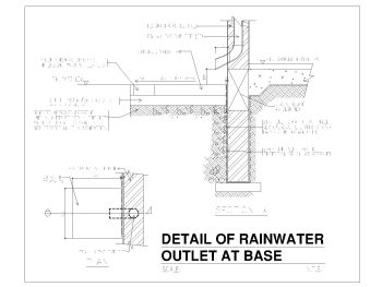 Detail of Rainwater Outlet at Base .dwg