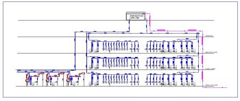 Detail of toilet layout Autocad drawing