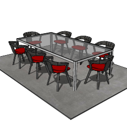 Mesa de jantar com 8 cadeiras skp