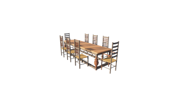 Modelo de revit de mesa e cadeiras Dobbs