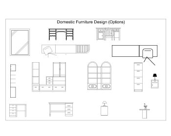 Domestic Purpose Furniture Design Option .dwg_1