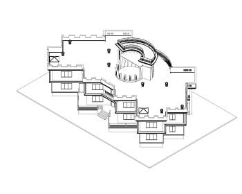 Double Height 3D Elevation of Residence Villa Design .dwg-6