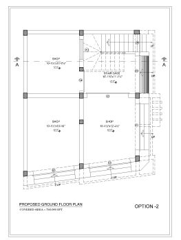 Double Story Shops Design Ground Floor Plan .dwg_2
