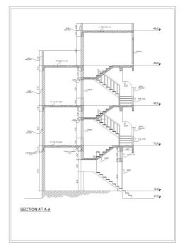 Double Story Shops Design Section AA .dwg
