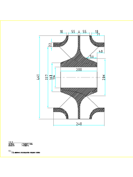 Double Suction Pump Impeller .dwg drawing