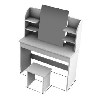 modern aesthetic dresser table 3d model .3dm format
