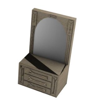 wooden dresser 3d model .3dm format